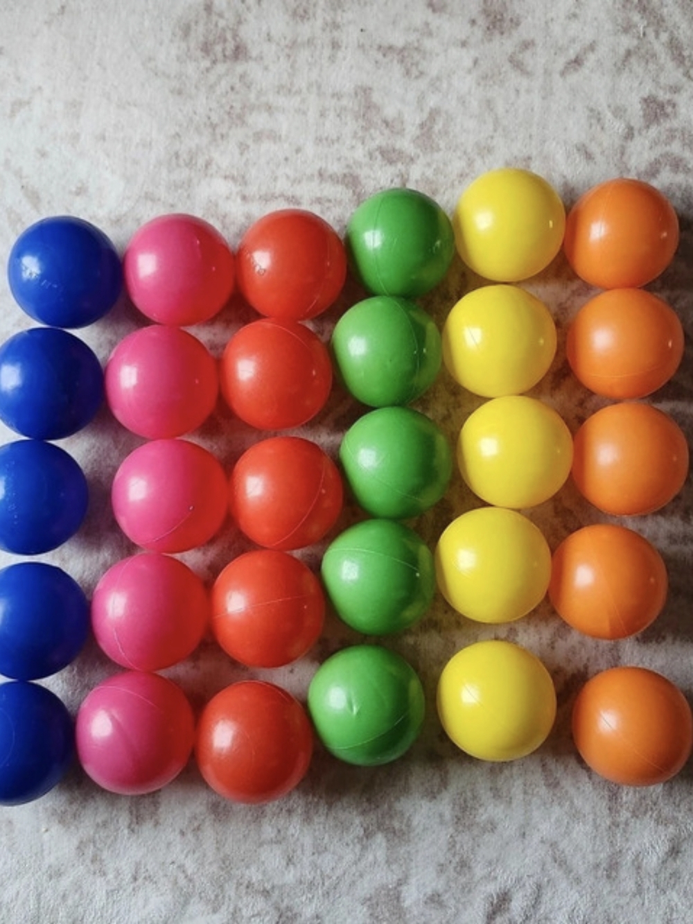 30 Assorted Colors Plastic Balls Multicolor